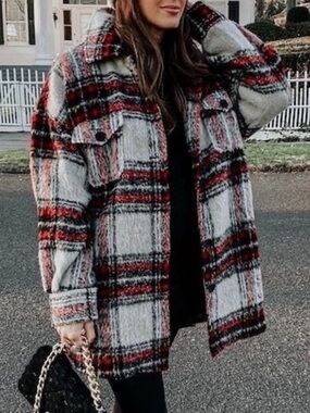 Bagatelle NYC Plaid black/red Shacket